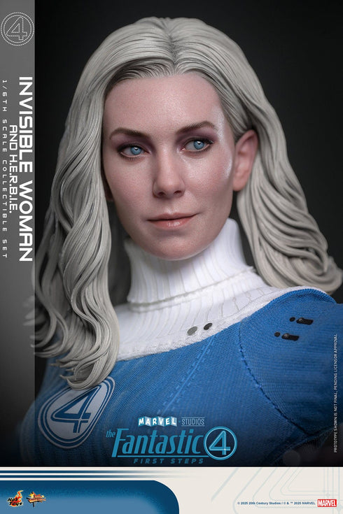 Hot Toys Invisible Woman & H.E.R.B.I.E. - The Fantastic Four: First Steps - MMS824 -1/6 Scale Collectible Figure 2-Pack