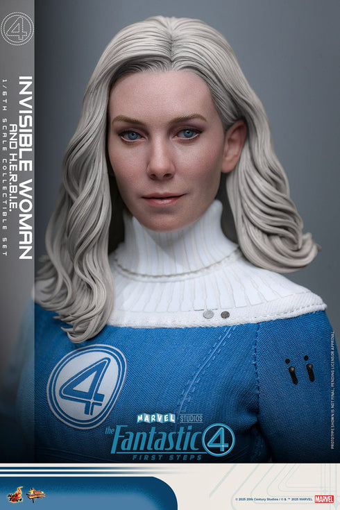Hot Toys Invisible Woman & H.E.R.B.I.E. - The Fantastic Four: First Steps - MMS824 -1/6 Scale Collectible Figure 2-Pack