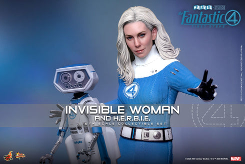 Hot Toys Invisible Woman & H.E.R.B.I.E. - The Fantastic Four: First Steps - MMS824 -1/6 Scale Collectible Figure 2-Pack