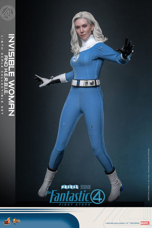 Hot Toys Invisible Woman & H.E.R.B.I.E. - The Fantastic Four: First Steps - MMS824 -1/6 Scale Collectible Figure 2-Pack