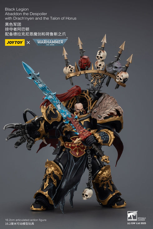 JOYTOY Black Legion Abaddon the Despoiler with Drach'nyen and the Talo - Warhammer 40,000 - 1/18 Scale Collectible Figure