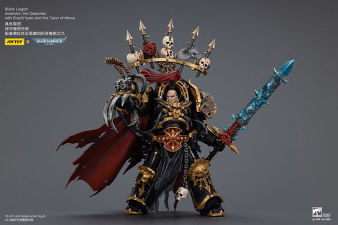JOYTOY Black Legion Abaddon the Despoiler with Drach'nyen and the Talo - Warhammer 40,000 - 1/18 Scale Collectible Figure