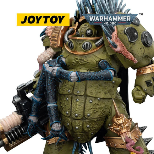 JOYTOY Death Guard Blightlord Terminator 1 with Reaper Autocannon and Bubotic Blades - Warhammer 40,000 - 1/18 Scale Collectible Figure