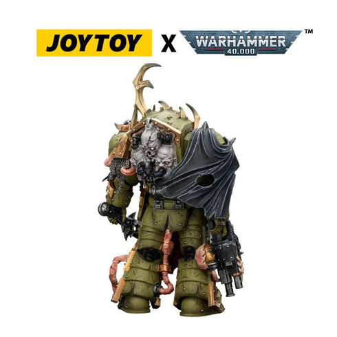 JOYTOY Death Guard Blightlord Terminator 3 with Combi-Bolter and Bubotic Blade - Warhammer 40,000 - 1/18 Scale Collectible Figure