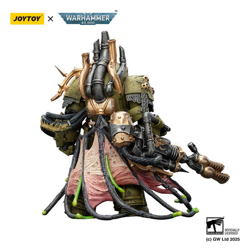 JOYTOY Death Guard Lord of Virulence with Power Fist and Twin Plague Spewer - Warhammer 40,000 - 1/18 Scale Collectible Figure