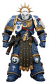 JOYTOY Ultramarines Torvald with Power Sword, Stormshield and Bolt Pistol - Warhammer 40,000 - 1/18 Scale Collectible Figure