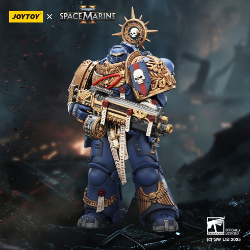 JOYTOY Ultramarines Heavy Relic Primus Armor with Heavy Relic Bolt Rifle - Warhammer 40,000: Space Marine 2 - 1/18 Scale Collectible Figure