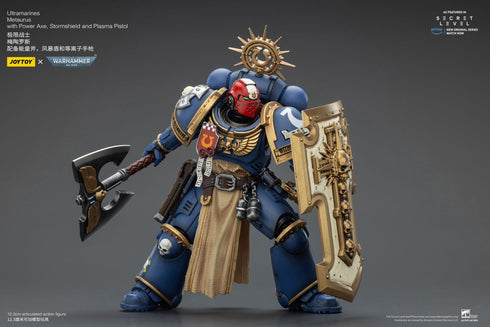 JOYTOY Ultramarines Metaurus with Power Axe, Stormshield and Plasma Pistol - Warhammer 40,000 - 1/18 Scale Collectible Figure
