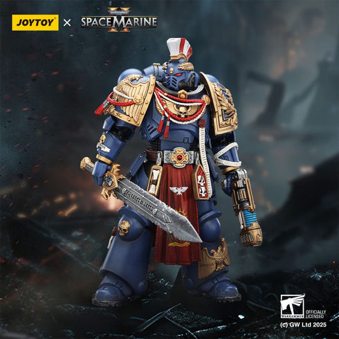 JOYTOY Ultramarines Relic Primus Armour with Plasma Pistol and Combat Blade - Warhammer 40,000: Space Marine 2 - 1/18 Scale Collectible Figure