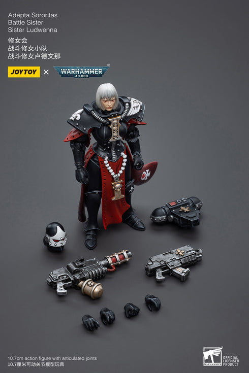 JOYTOY Warhammer 40K Adepta Sororitas Battle Sister Sister Ludwenna 1/18 Action Figure