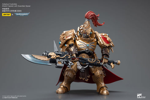 JOYTOY Warhammer 40K Adeptus Custodes Shield Captain with Guardian Spear 1/18 Action Figure