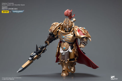JOYTOY Warhammer 40K Adeptus Custodes Shield Captain with Guardian Spear 1/18 Action Figure