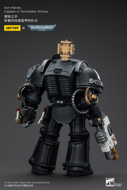 JOYTOY Iron Hands Captain in Terminator Armour - Warhammer: 40K - 1/18 Scale Collectible Figure