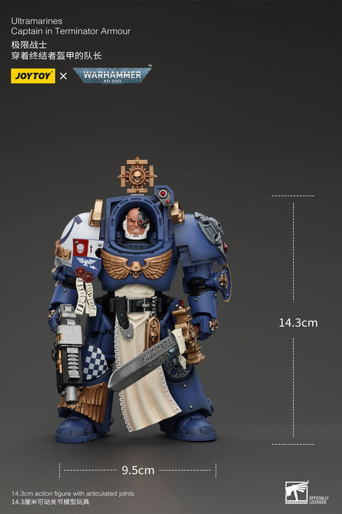 JOYTOY Ultramarines Captain In Terminator Armour - Warhammer: 40K - 1/18 Scale Collectibe Figure