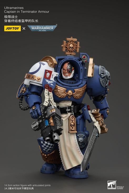 JOYTOY Ultramarines Captain In Terminator Armour - Warhammer: 40K - 1/18 Scale Collectibe Figure
