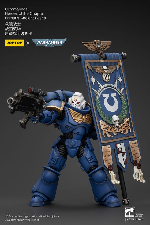 JOYTOY Warhammer 40K Ultramarines Heroes of the Chapter Primaris Ancient Posca Action Figure
