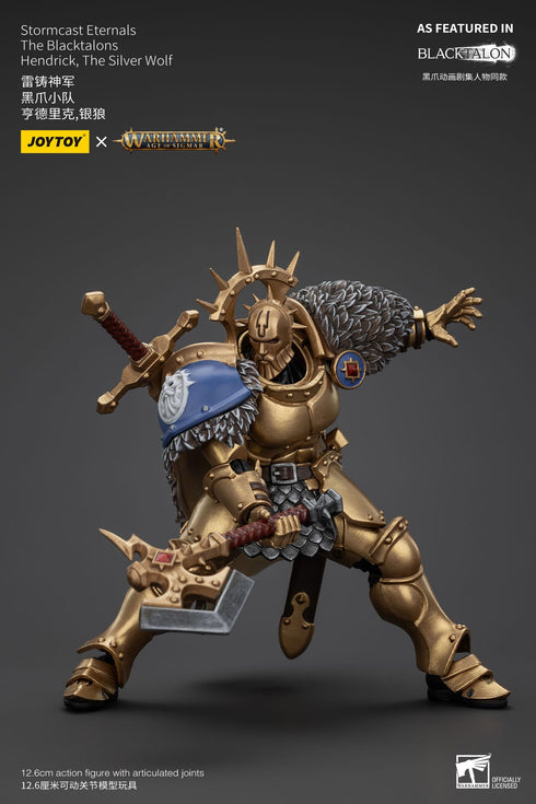 JOYTOY Warhammer Age of Sigmar Stormcast Eternals The Blacktalons Hendrick The Silver Wolf Action Figure
