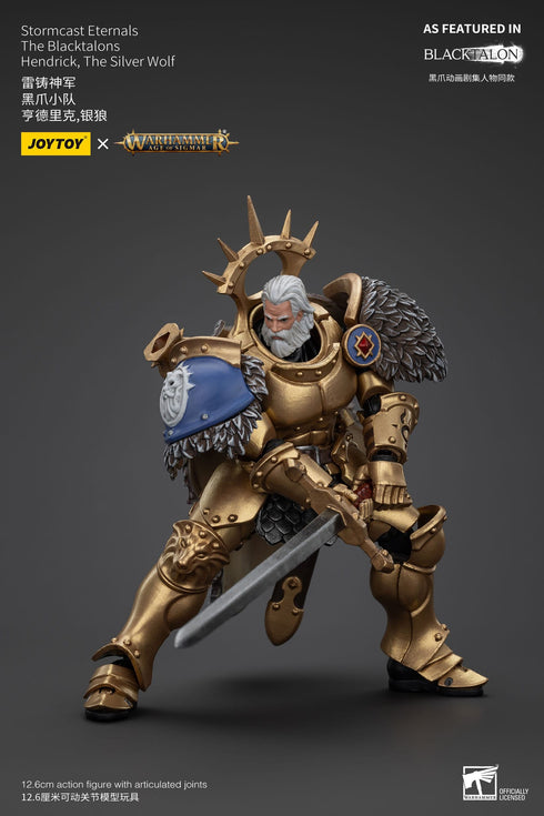 JOYTOY Warhammer Age of Sigmar Stormcast Eternals The Blacktalons Hendrick The Silver Wolf Action Figure