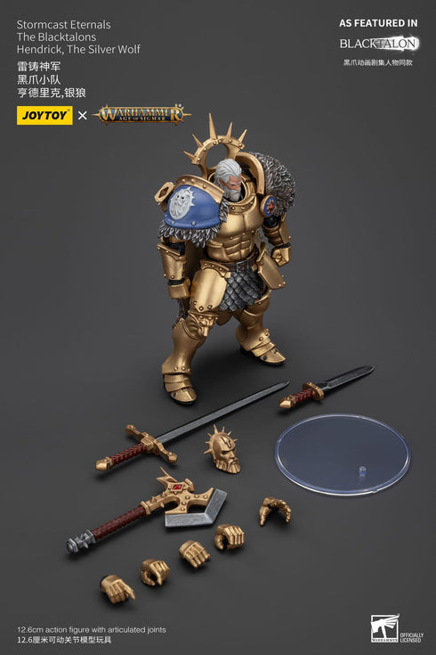 JOYTOY Warhammer Age of Sigmar Stormcast Eternals The Blacktalons Hendrick The Silver Wolf Action Figure