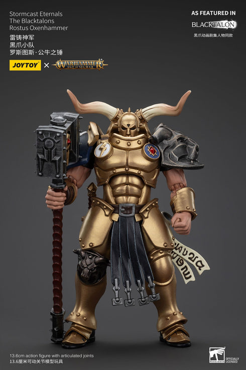 JOYTOY Warhammer Age of Sigmar Stormcast Eternals The Blacktalons Rostus Oxen Hammer Action Figure