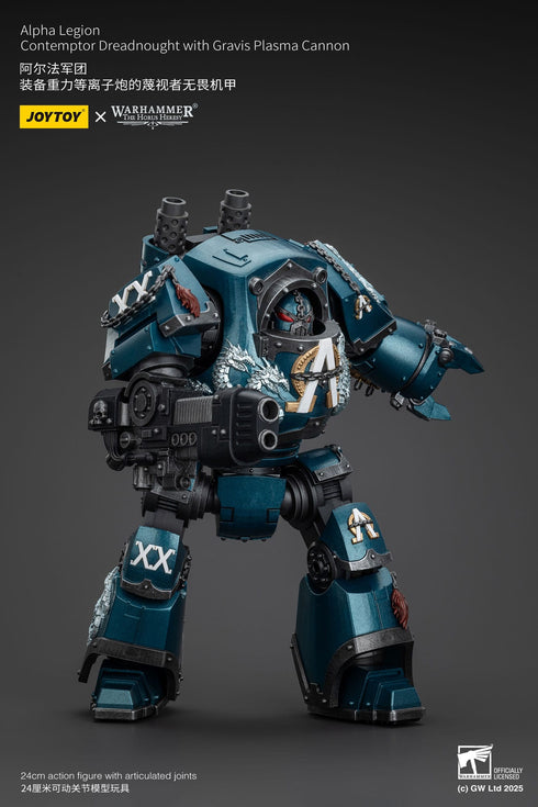 JOYTOY Warhammer The Horus Heresy Alpha Legion Contemptor Dreadnought with Gravis Plasma Cannon Action Figure