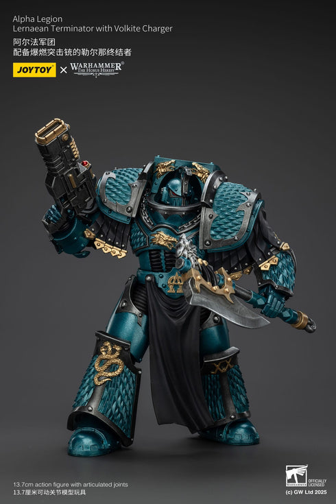 JOYTOY Warhammer The Horus Heresy Alpha Legion Lernaean Terminator with Volkite Charger Action Figure
