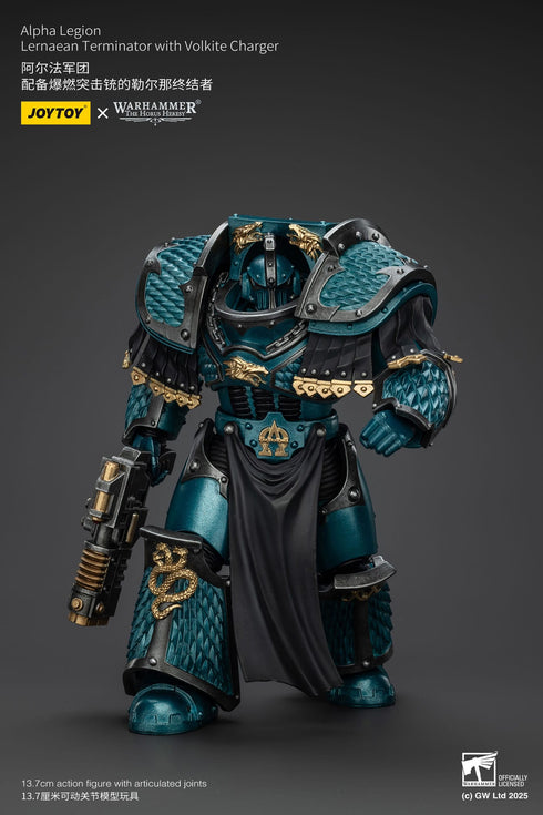 JOYTOY Warhammer The Horus Heresy Alpha Legion Lernaean Terminator with Volkite Charger Action Figure
