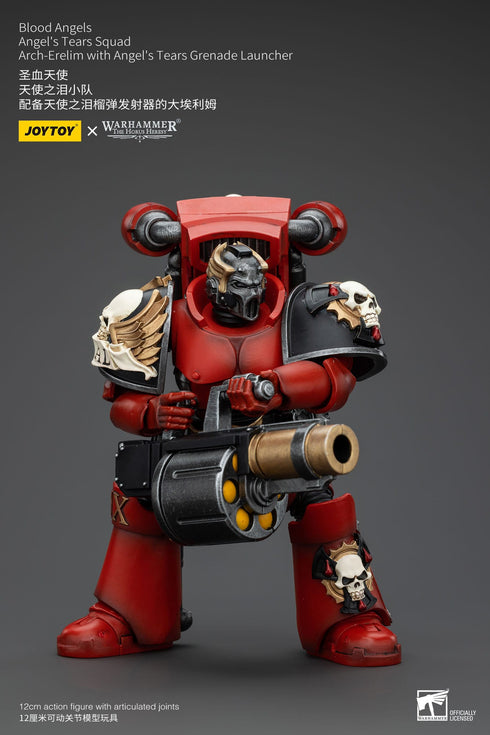 JOYTOY Warhammer The Horus Heresy Blood Angels Angel's Tears Squad Arch-Erelim with Angel's Tears Grenade Launcher 1/18 Action Figure