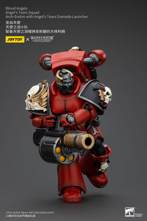 JOYTOY Warhammer The Horus Heresy Blood Angels Angel's Tears Squad Arch-Erelim with Angel's Tears Grenade Launcher 1/18 Action Figure