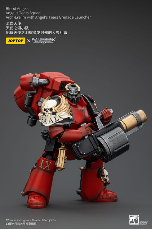 JOYTOY Warhammer The Horus Heresy Blood Angels Angel's Tears Squad Arch-Erelim with Angel's Tears Grenade Launcher 1/18 Action Figure