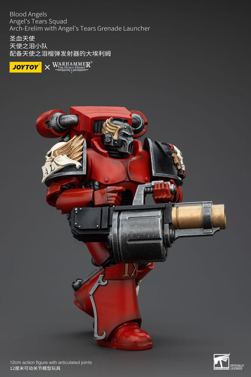 JOYTOY Warhammer The Horus Heresy Blood Angels Angel's Tears Squad Arch-Erelim with Angel's Tears Grenade Launcher 1/18 Action Figure