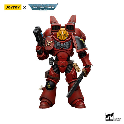 JOYTOY Warhammer The Horus Heresy Blood Angels Jump Pack Intercessors Sergeant With Plasma Pistol 1/18 Action Figure