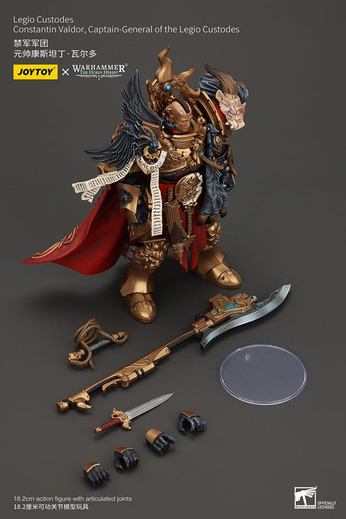 JOYTOY Warhammer The Horus Heresy Legio Custodes Constantin Valdor Captain-General of the Legio Custodes Action Figure