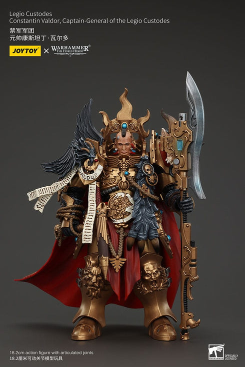 JOYTOY Warhammer The Horus Heresy Legio Custodes Constantin Valdor Captain-General of the Legio Custodes Action Figure