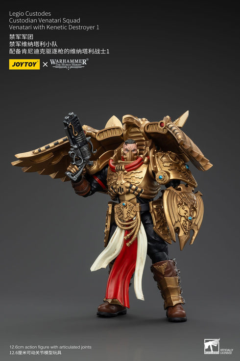JOYTOY Warhammer The Horus Heresy Legio Custodes Custodian Venatari Squad Venatari with Kenetic Destroyer 1 1/18 Action Figure