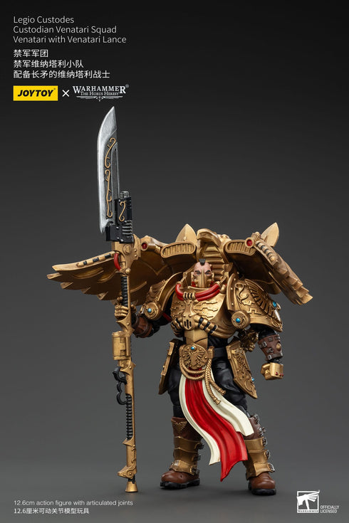JOYTOY Warhammer The Horus Heresy Legio Custodes Custodian Venatari Squad Venatari with Venatari Lance 1/18 Action Figure