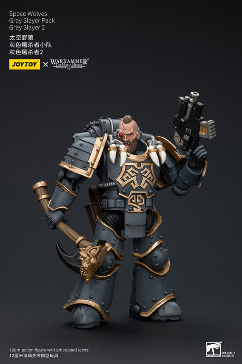 JOYTOY Space Wolves Grey Slayer Pack Grey Slayer 2 - Warhammer: The Horus Heresy - 1/18 Scale Collectible Figure