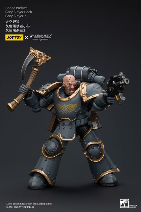 JOYTOY Space Wolves Grey Slayer Pack Grey Slayer 3 - Warhammer: The Horus Heresy - 1/18 Scale Collectible Figure