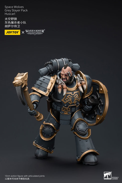 JOYTOY Space Wolves Grey Slayer Pack Huscarl - Warhammer: The Horus Heresy - 1/18 Scale Collectible Figure