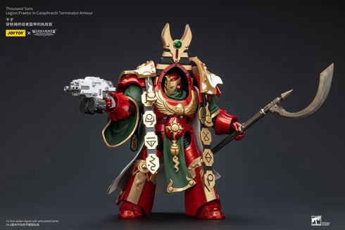 JOYTOY Warhammer The Horus Heresy Thousand sons Legion Praetor in Cataphractii Terminator Armour 1/18 Action Figure
