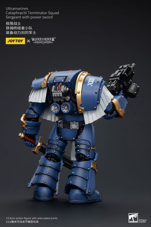 JOYTOY Warhammer The Horus Heresy Ultramarines Cataphractii Terminator Squad Sergeant with Power Sword 1/18 Action Figure