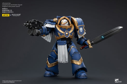 JOYTOY Warhammer The Horus Heresy Ultramarines Cataphractii Terminator Squad Sergeant with Power Sword 1/18 Action Figure
