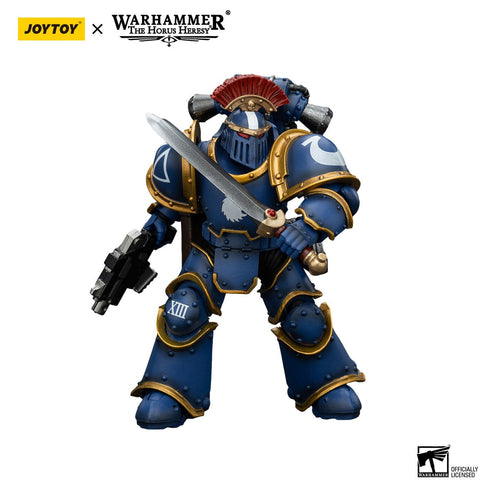 JOYTOY Ultramarines Legion MKIII Tactical Squad Sergeant with Power Sword - Warhammer: The Horus Heresy - 1/18 Scale Collectible Figure