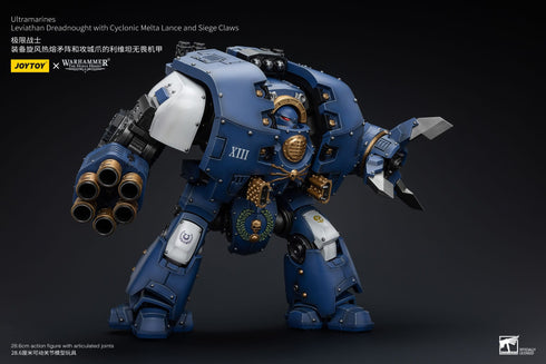 JOYTOY Warhammer The Horus Heresy Ultramarines Leviathan Dreadnought with Cyclonic Melta Lance And Siege Claws 1/18 Action Figure