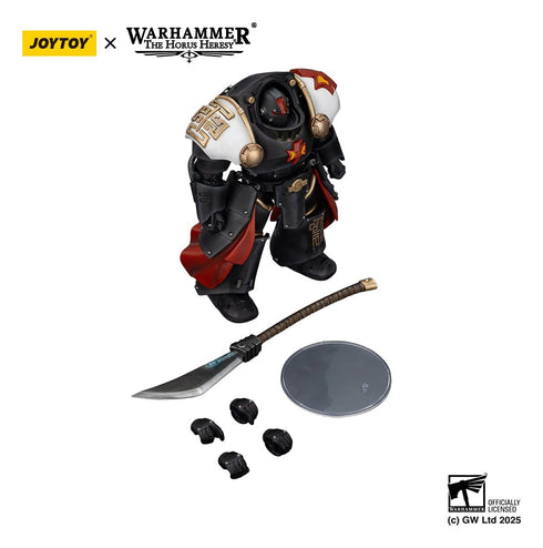 JOYTOY White Scars Ebon Keshig Terminator 2 with Power Glaive - Warhammer The Horus Heresy - 1/18 Scale Collectible Figure