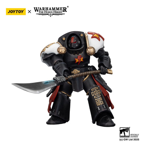 JOYTOY White Scars Ebon Keshig Terminator 2 with Power Glaive - Warhammer The Horus Heresy - 1/18 Scale Collectible Figure
