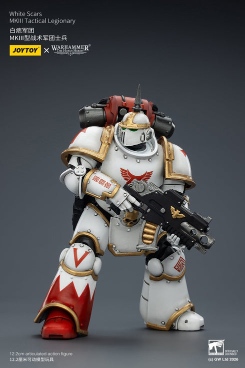 JOYTOY White Scars MKIII Tactical Legionary - Warhammer The Horus Heresy - 1/18 Scale Collectible Figure