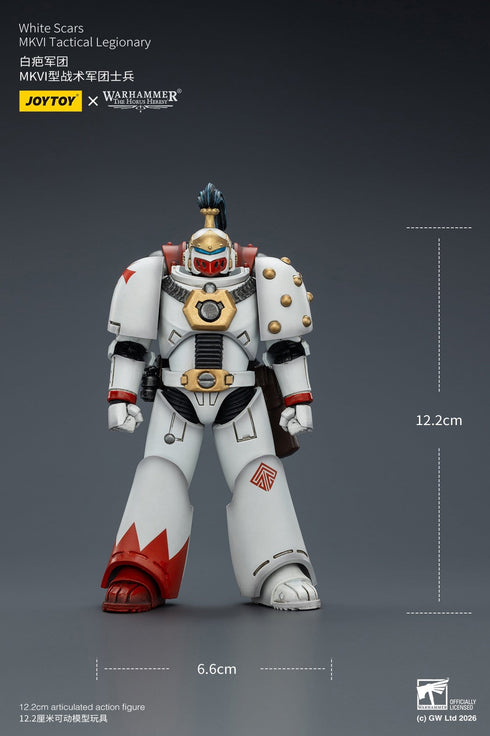 JOYTOY White Scars MKVI Tactical Legionary - Warhammer The Horus Heresy - 1/18 Scale Collectible Figure