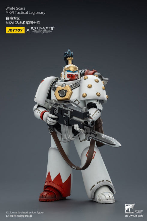 JOYTOY White Scars MKVI Tactical Legionary - Warhammer The Horus Heresy - 1/18 Scale Collectible Figure