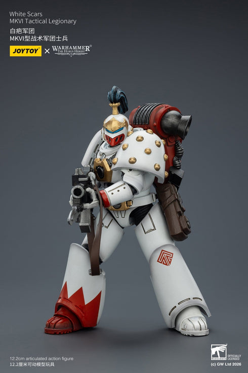 JOYTOY White Scars MKVI Tactical Legionary - Warhammer The Horus Heresy - 1/18 Scale Collectible Figure